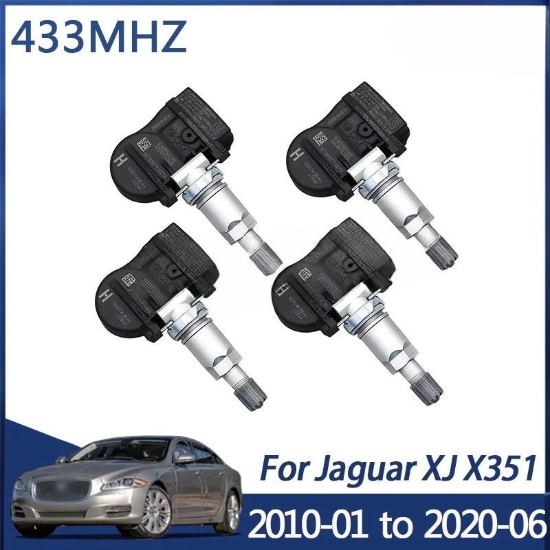 

4 шт. 433 МГц TPMS датчик контроля давления в шинах для Jaguar XJ 2010-2020 XK 2014-2015 GX631A159AA LR070840