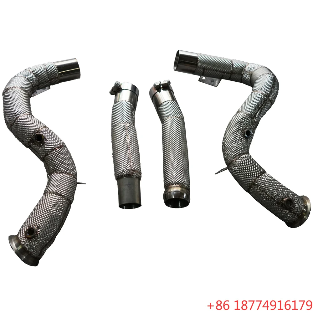 

Factory OEM Customized Free Flow Exhaust Downpipe for GT R C190 4.0T DownPipe With Heatshield