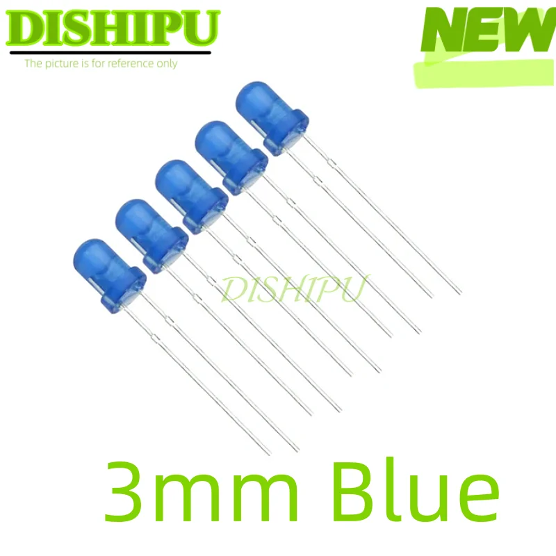 Led Light Assortment Kit, 3mm Ultra Bright Water Light, 5 Colors, Green/Yellow/Blue/White/Red