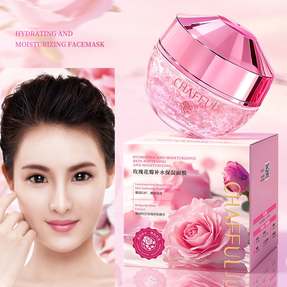 Rose Petal Sleep Mask Moisturizing Face Mask Deep Cleansing Oil Control  Firming Nourishing Beauty Mask Smooth Korean Skincare
