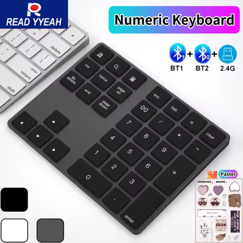 2025 New Universal Numeric Keypad For iPad Android Xiaomi laptop Phone Tablet PC and 2.4G Bluetooth Keyboard Rechargeable Numpad