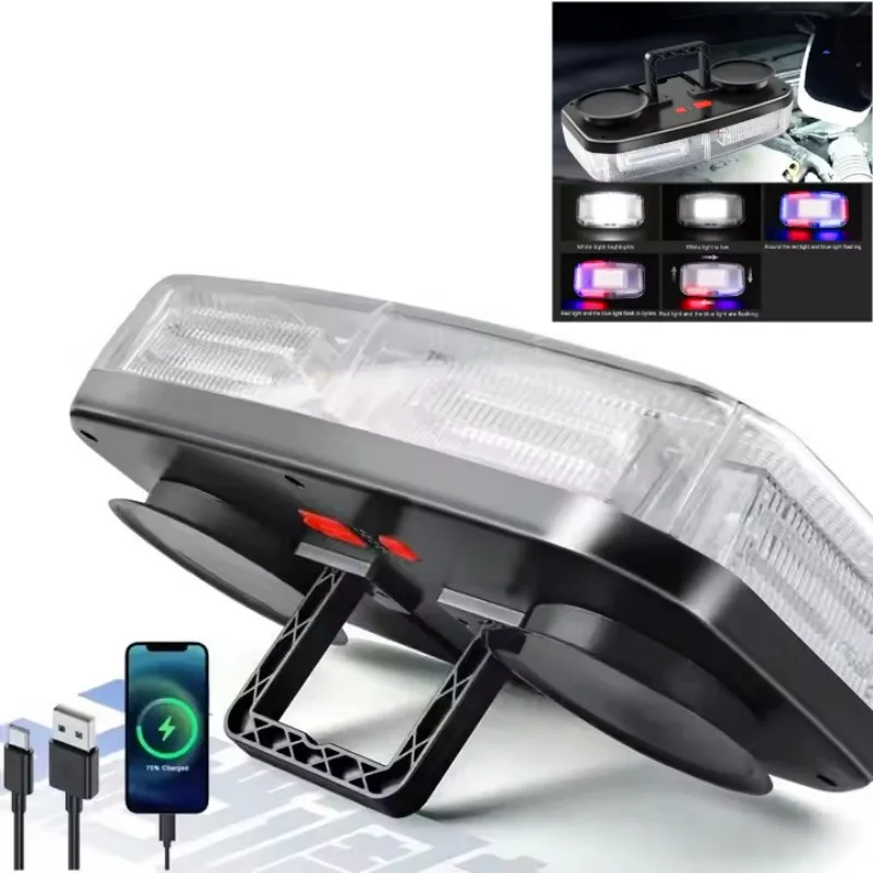 

Multifunctional Magnetic Flashing Warning Light Portable Work Lamp Rechargeable Mobile Power Supply Emergency LED Torch Light