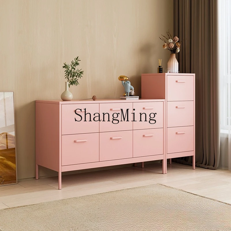 

FG Metal Drawer Storage Locker Simple Modern Bedroom Living Room Bedside Table