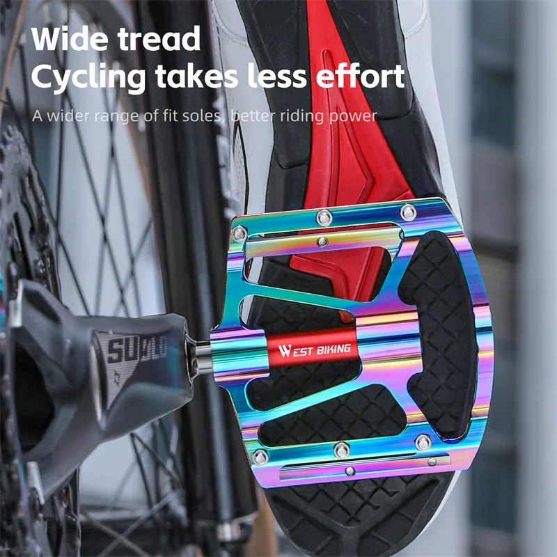 غرب ركوب الدراجات دواسة دراجة ثلاثة تحمل سبائك الألومنيوم دواسة دراجة هوائية جبلية الطريق دواسة دراجة اللون الدراجة الملحقات #6