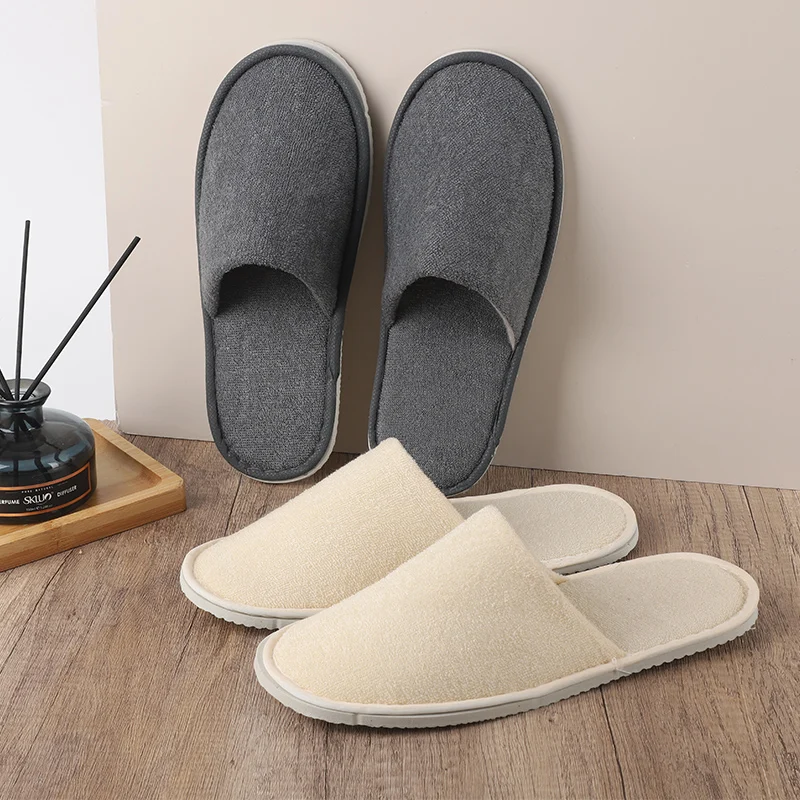 10 Pairs Of Disposable Slippers For Hotels, Thickened And Non Slip, Beauty Salon, Home Hospitality, Travel, Autumn And Winter