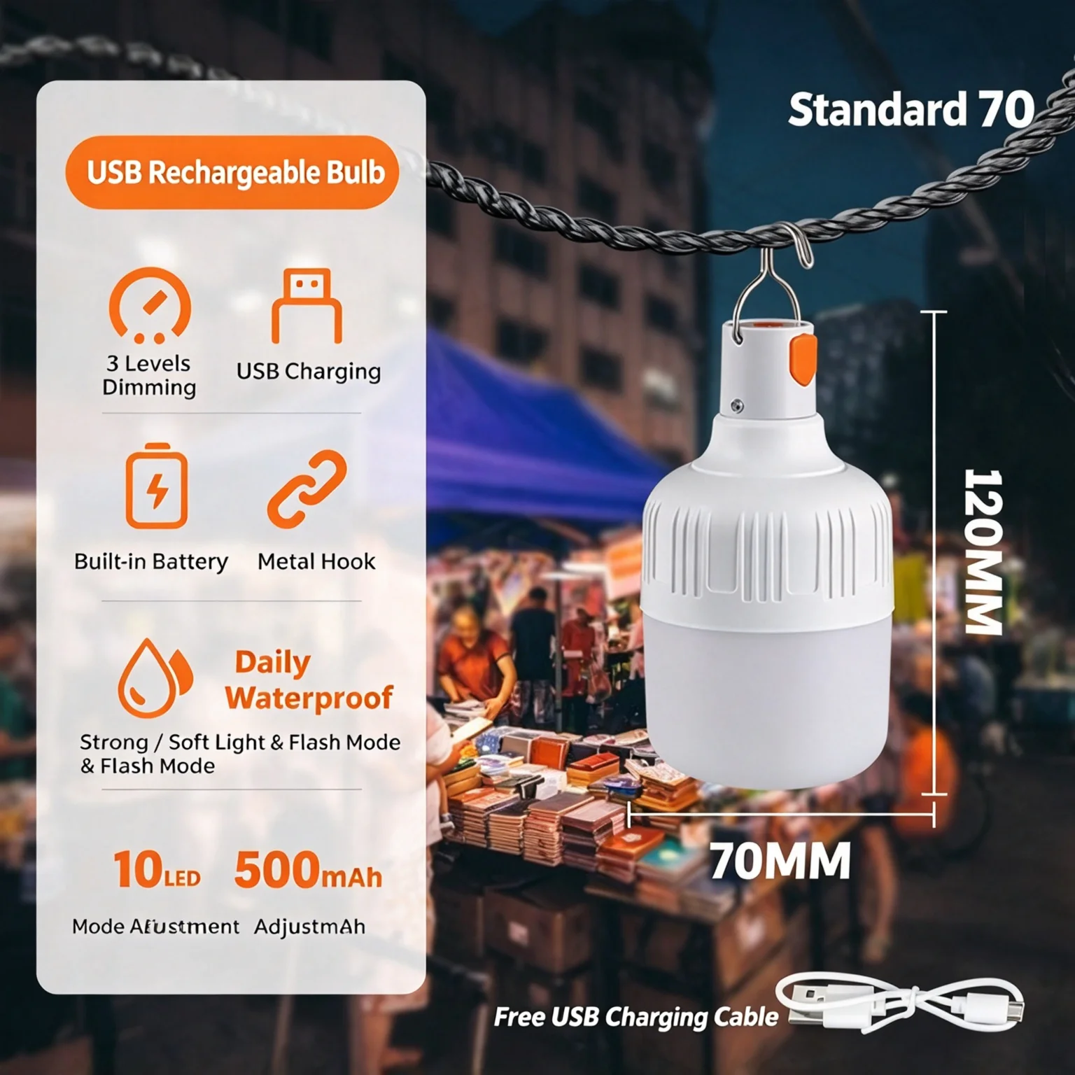 USB Rechargeable LED Camping L - Power Outage Light 评论和价格
