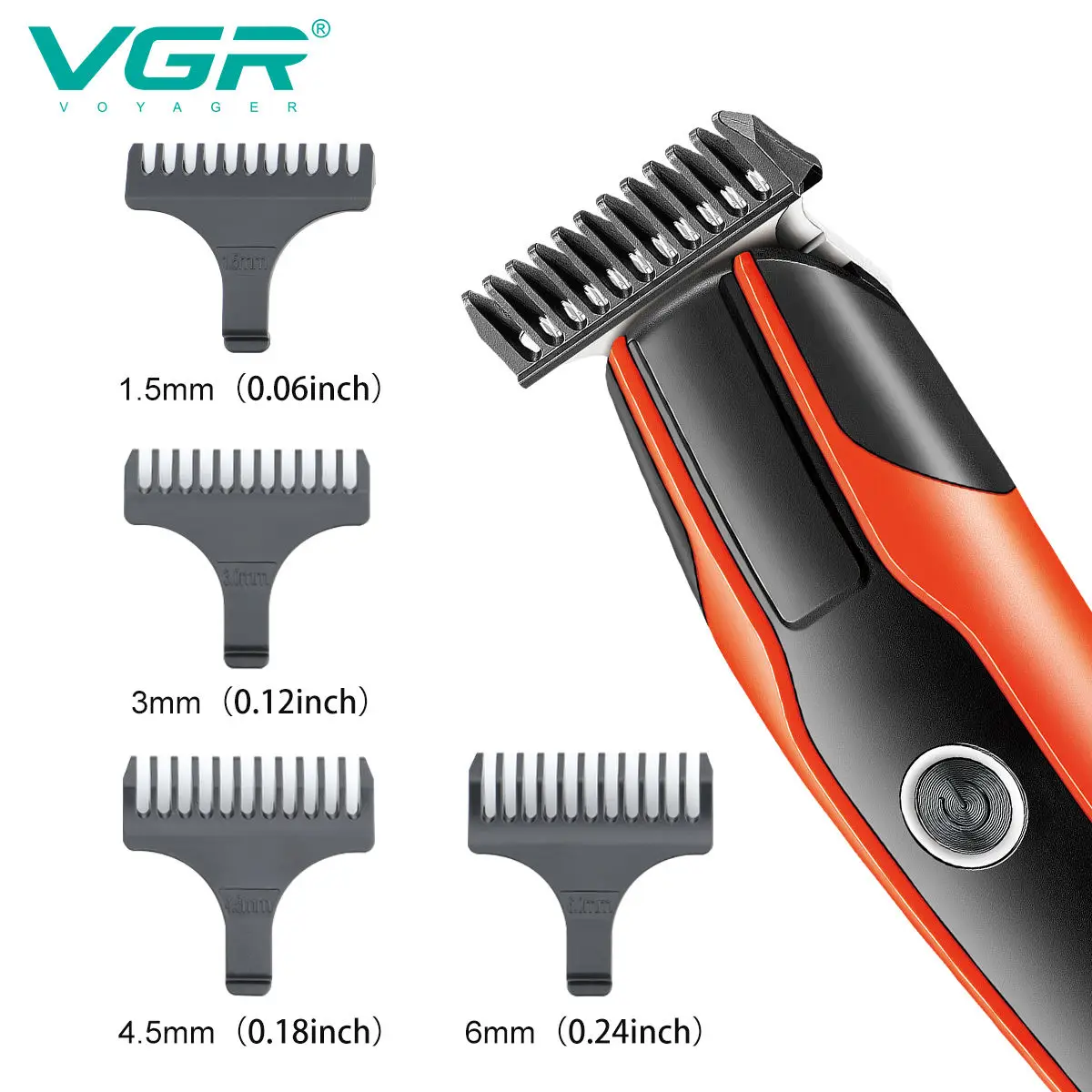 VGR 999 ماكينة قص كهربائية جديدة قابلة لإعادة الشحن عبر USB ماكينة قص الشعر الكهربائية ماكينة تشذيب الشعر