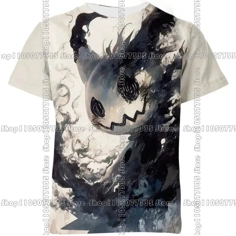 Mimikyu قميص الظل الأسود ، قميص البوكيمون ، أنيمي ثلاثية الأبعاد طباعة سريعة الجافة جودة الذكور/الإناث الكبار الاطفال قاعدة تي شيرتات قصيرة الاكمام #2