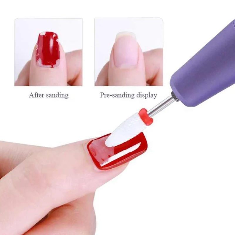 DDQ-pulidora de uñas recargable, máquina para exfoliación pulida con pantalla LCD, lijadora de bajo ruido para uñas de Gel, 30000RPM