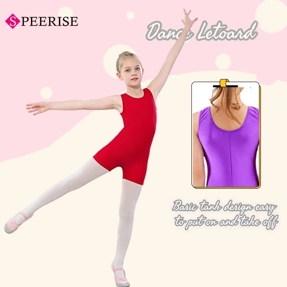 

Child Tank Leotard Ballet Dance Suit Professional Biketard Bodysuit Sleeveless Catsuit Unitard Rhythmic Gymnastics Sportswear