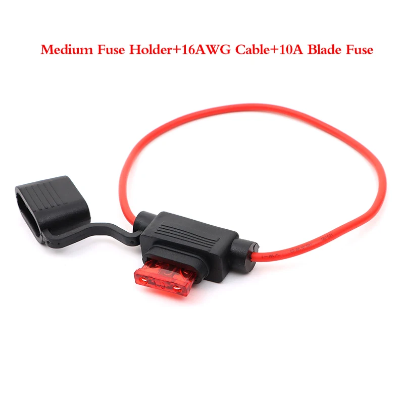 Auto Fuse Holder Waterproof with Wire Medium Mini Blade High Temperature Protection Device