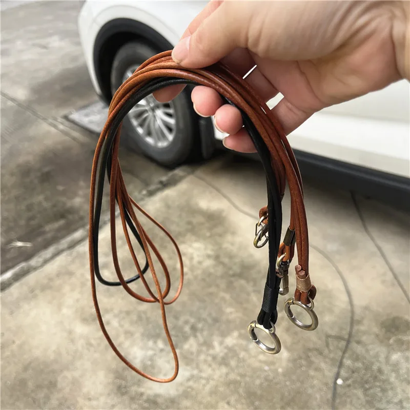 Genuine Leather Cell Phone Lanyard Neck Strap Holder Key Lanyard ID Badge Holders Phone Neck Straps with Keyring For iPhone