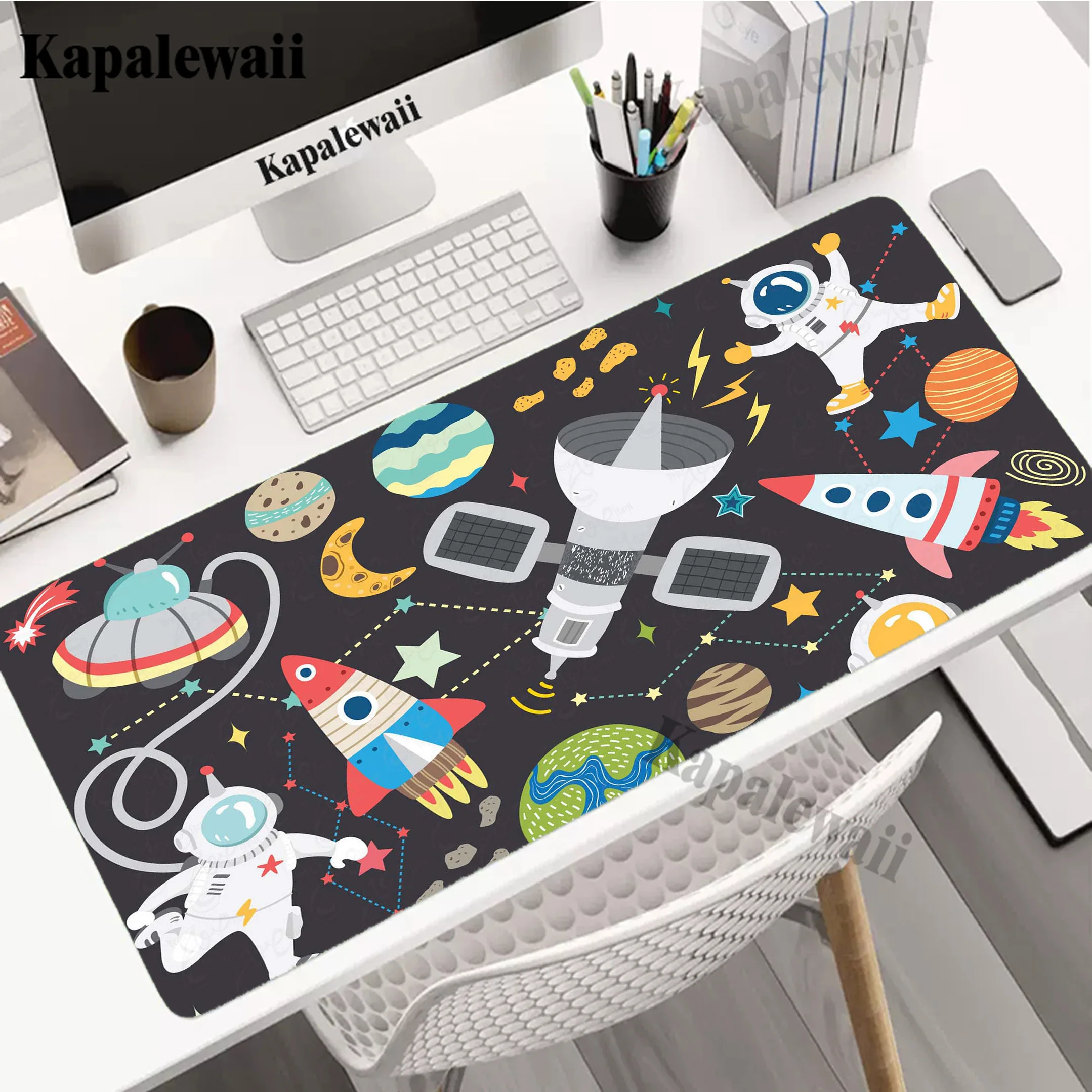 

Astronaut Mousepad Gaming Speed Keyboard Pads Anti-slip Mouse Pad XXL Soft Rubber Carpet Office Locked Edge Mouse Mat 900x400mm