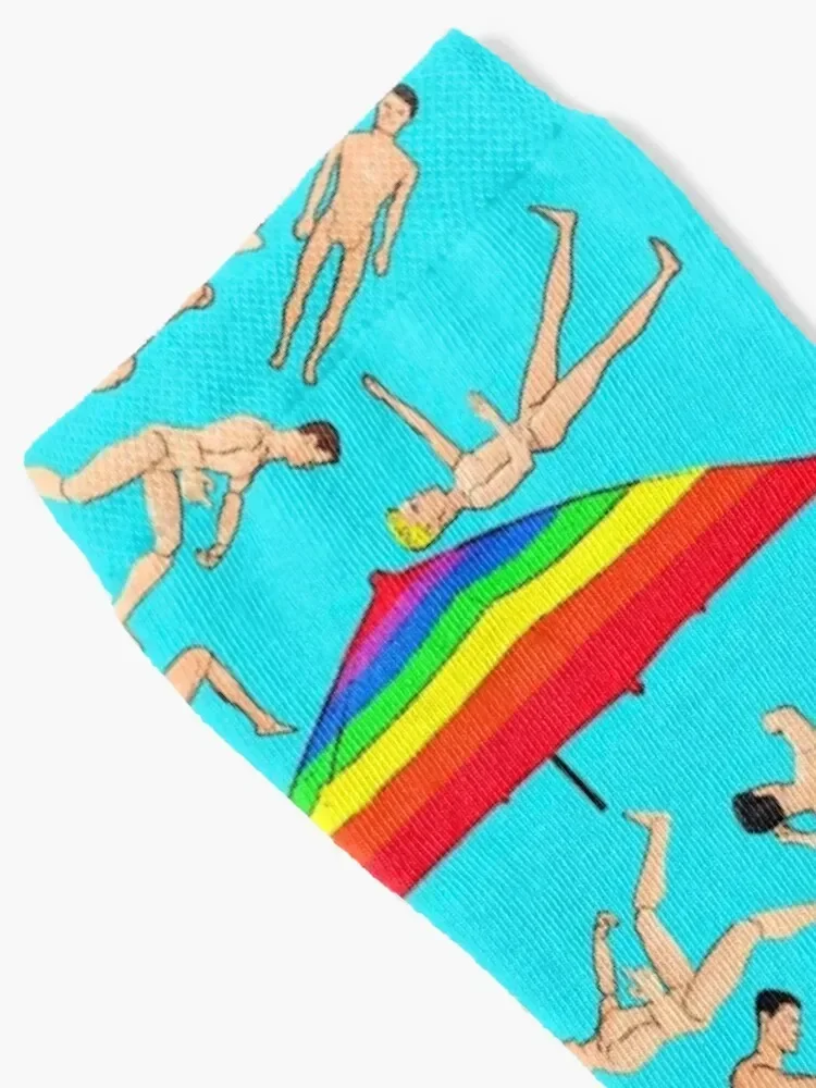 It's Raining Men (Ken) - Hallelujah! Funny Gay Art! Queer Art (LGBTQ) Socks anime gift Male Socks Women's