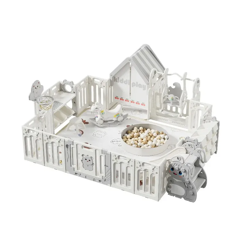 

Kids Home Playpen Baby Safety Barrier Folding Crawl Mat Game Play Center Indoor Protection Gift For Toddlers Birthday Surprise