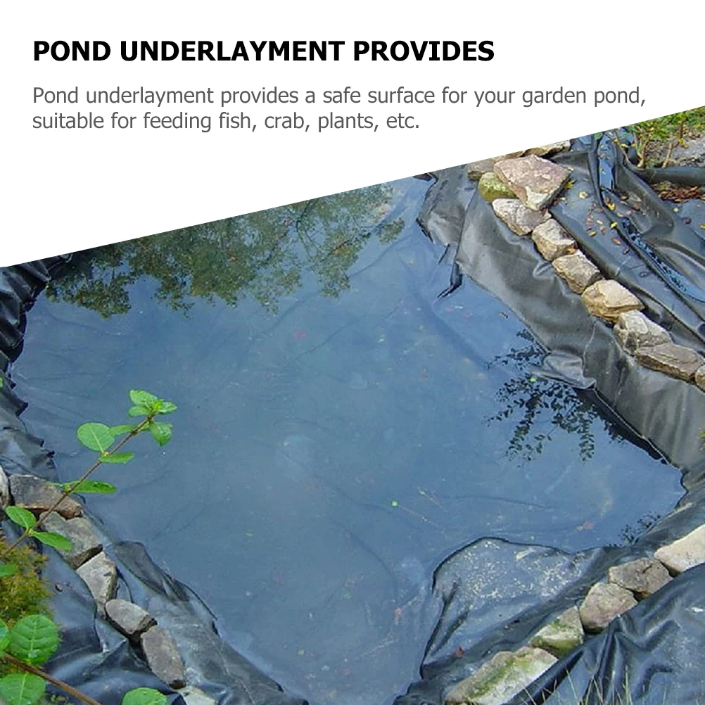 

250cmx300cm HDPE Impermeable Membrane Pond Liner Waterproof Outdoor Backyard Tub Pool Underlayment Gardening Large Ponds