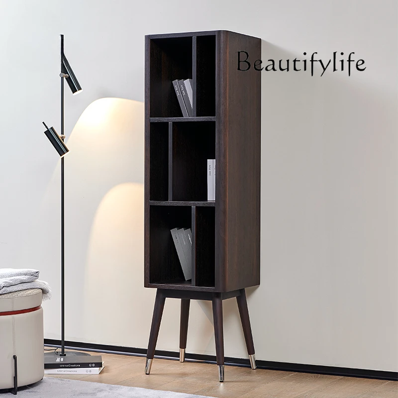 Italian Minimalist Solid Wood Curio Cabinet Nordic Light Luxury Designer Model Creative Guest Hall Side Cabinet