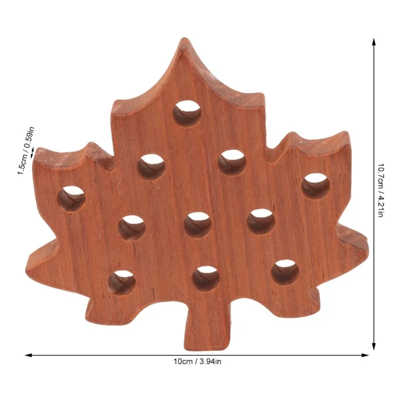 Set di giocattoli per foglie da infilare Kit di giocattoli educativi per giochi di infilatura con riconoscimento addensato in legno