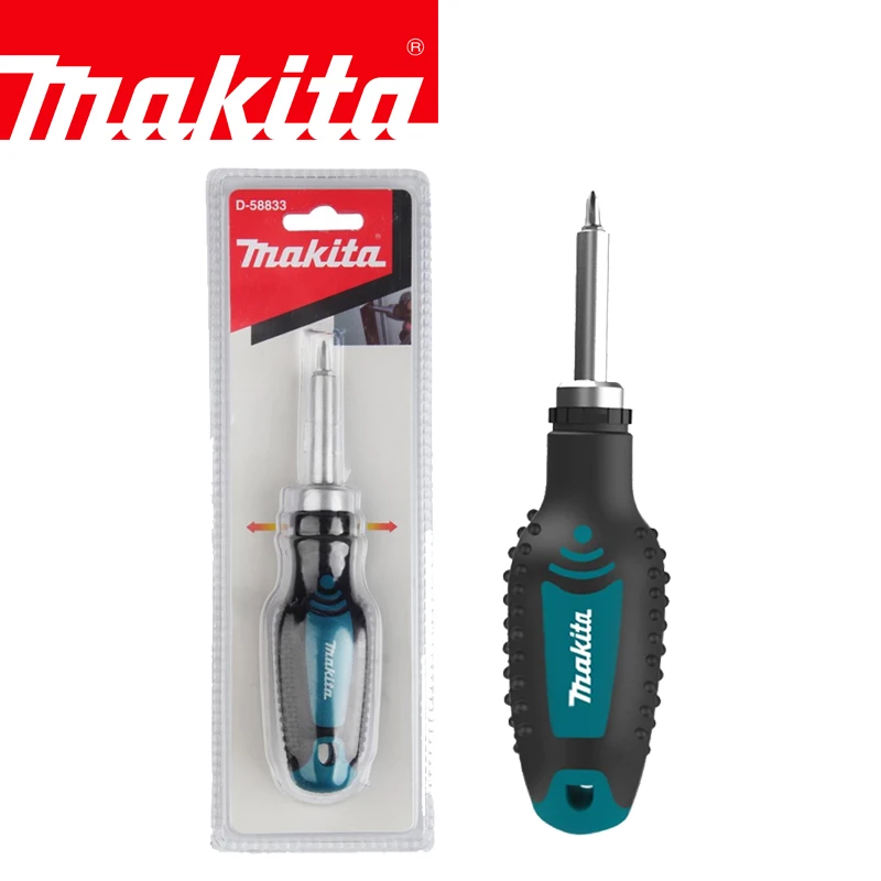 MAKITA D-58833 magnetyczny klucz grzechotkowy półautomatyczny dodatni ujemny DIY uniwersalne narzędzie ręczne śrubokręt