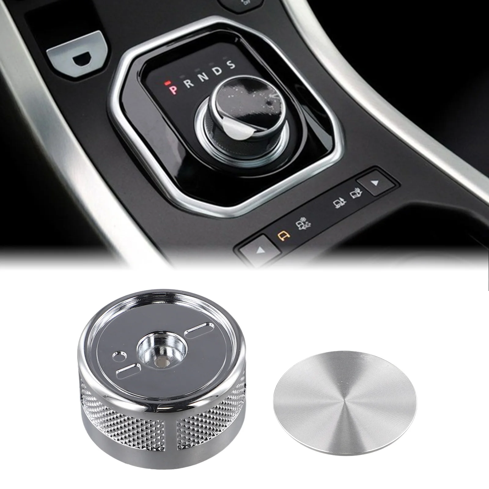 Car Gear Shift Selector Knob For Land Rover For L405 2017-2021 L322 P38 Car Central Control Gear Shift Knob Silver Aluminum