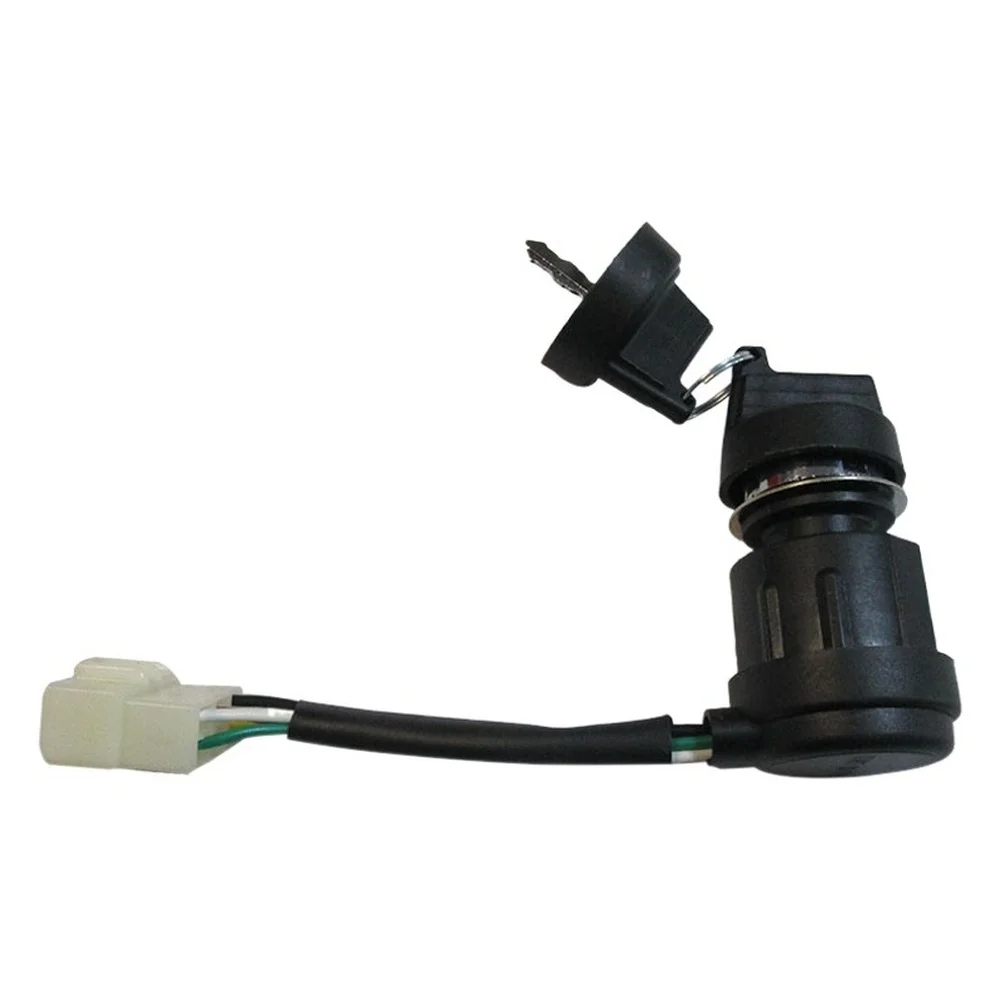 186 188 190 Diesel Generator Ignition Lock Five Line Start Key Switch Black Plastic Iron Construction 3.2 x 1.6cm Panel Mount
