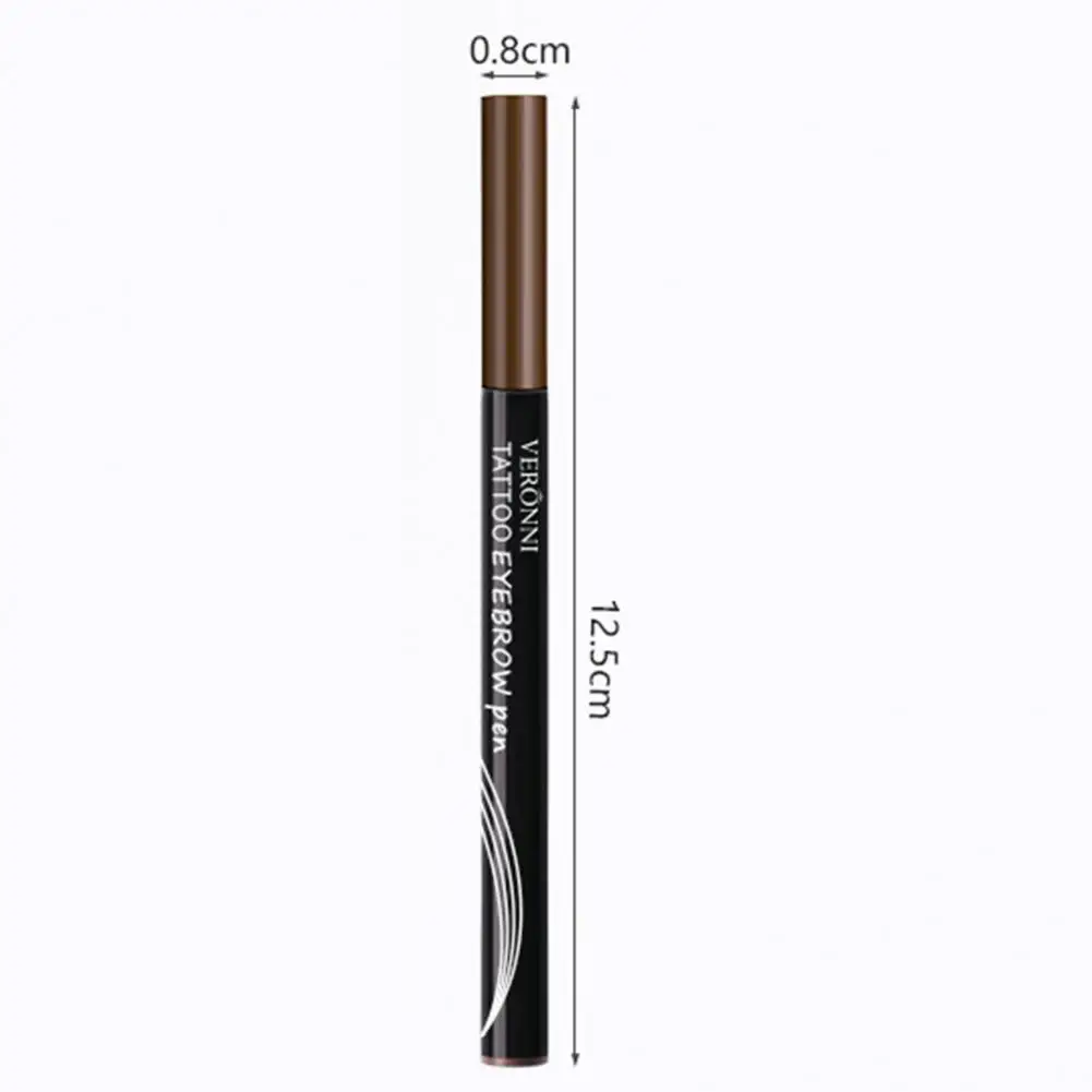 Lápis de sobrancelha líquido com quatro escova garfo, impermeável Eye Brow Liner, fácil de cor, Sobrancelha Definição, Maquiagem Suprimentos