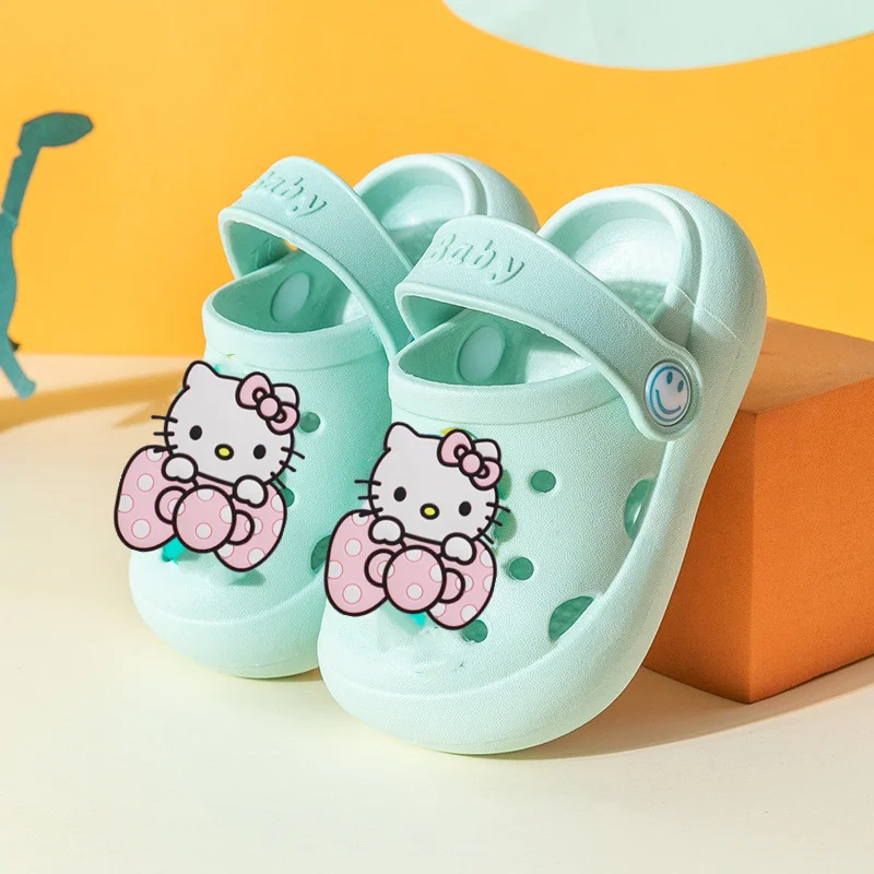 

hello kitty sandals non-slip cartoon Sanrio Casual shoes slippers kuromi summer children Beach shoesbaby boy girl first walkers