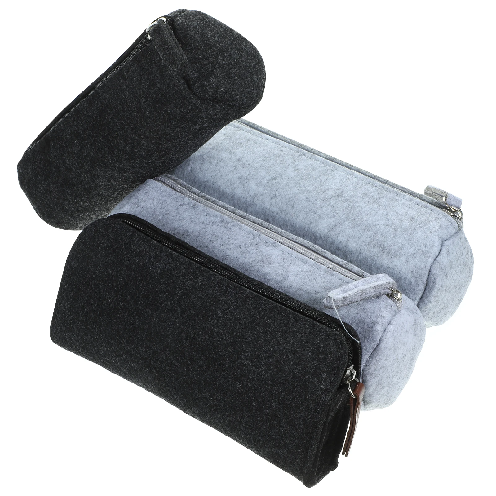 

4 Pcs Felt Pencil Case Pouch Storage Bag Organizer Cases Office Supplies Holder