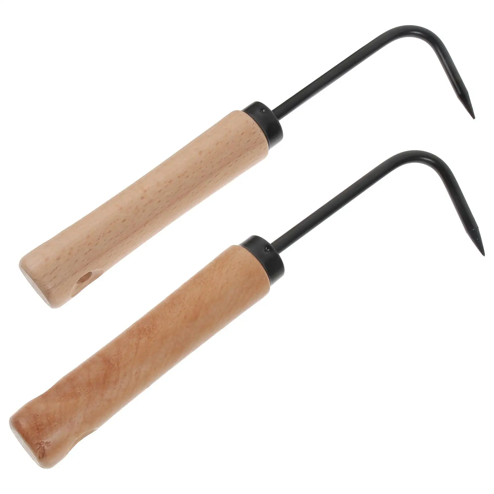 

2Pcs Garden Rake Metal Manual Weeder Durable Manganese Extractor Single-claw Hook For Digging Weeding Transplanting