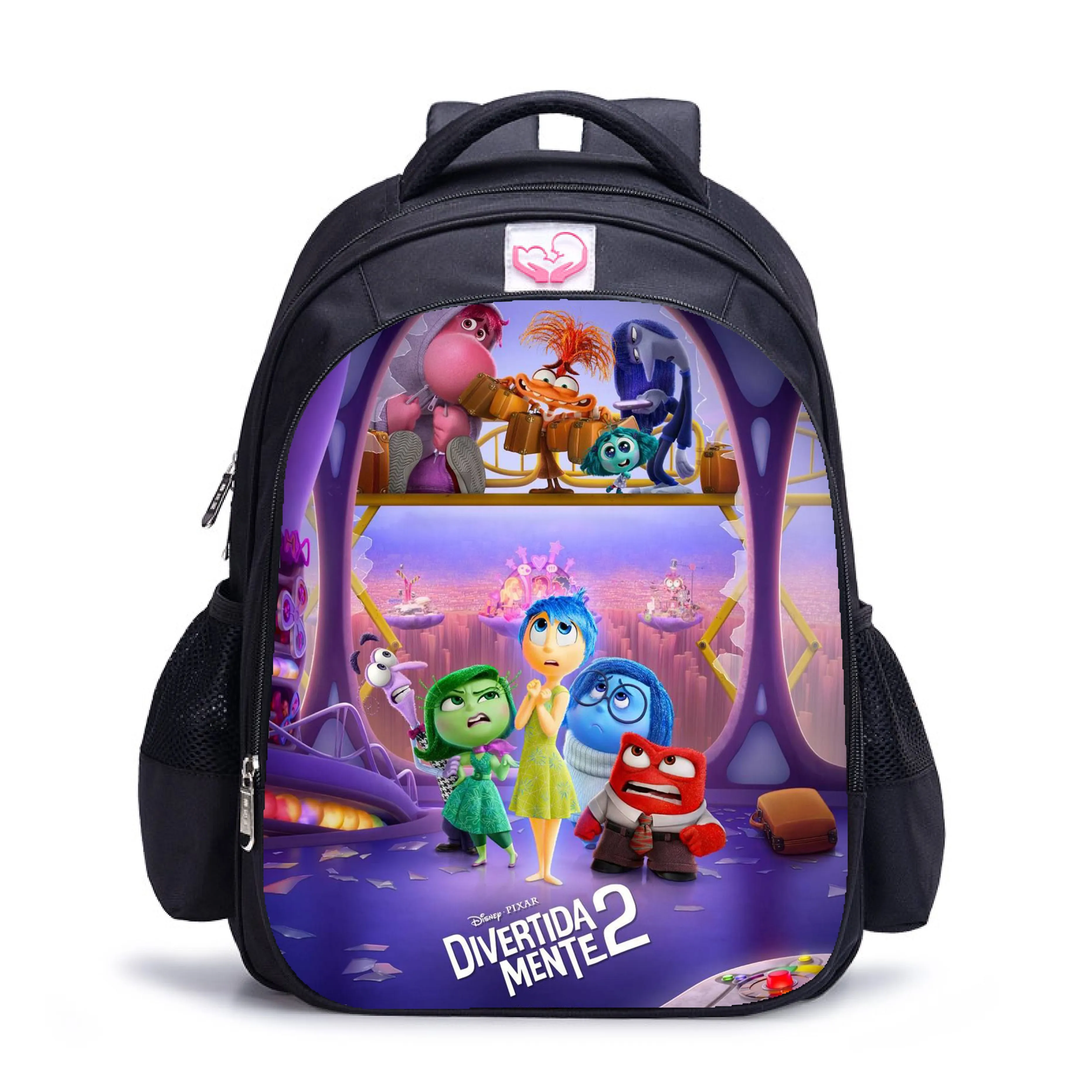 

16 Inch Inside Out Cartoon Boy Girl Teenager Schoolbag Large Capacity Backpack Fashion College Student Rucksack Mochila