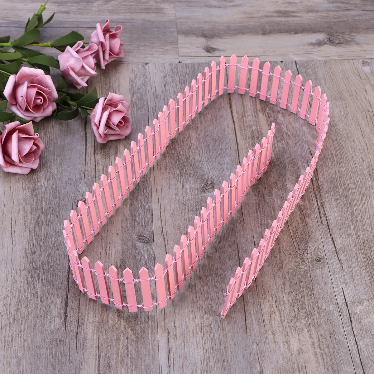 

Baluue 40Inch Wooden Mini Fence Picket for Dollhouse Plant Yard Decor