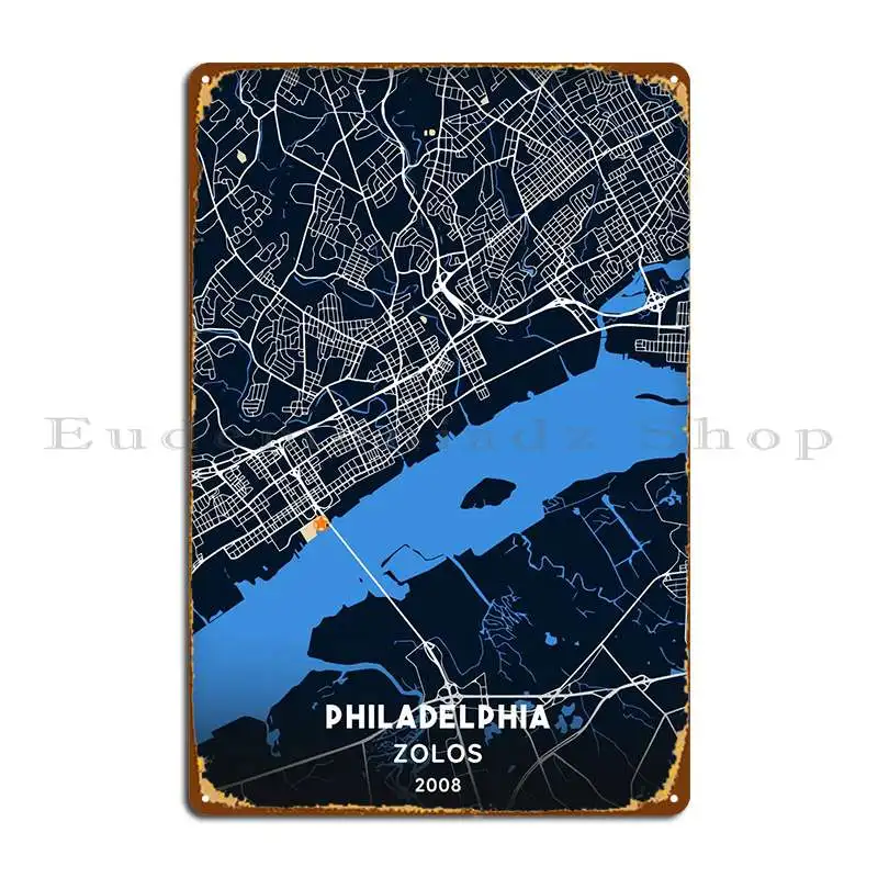 Philadelphia Metal Sign Retro Kitchen Classic Wall Decor Customized Tin Sign Poster