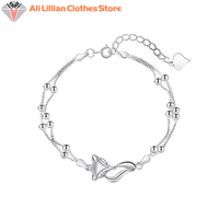 Cute Stylish Fox Lovely Zhao Lusi The Hidden Love Same Chain Bracelet Charm Korea TV Star Bangle Jewelry For Women Girls Gift
