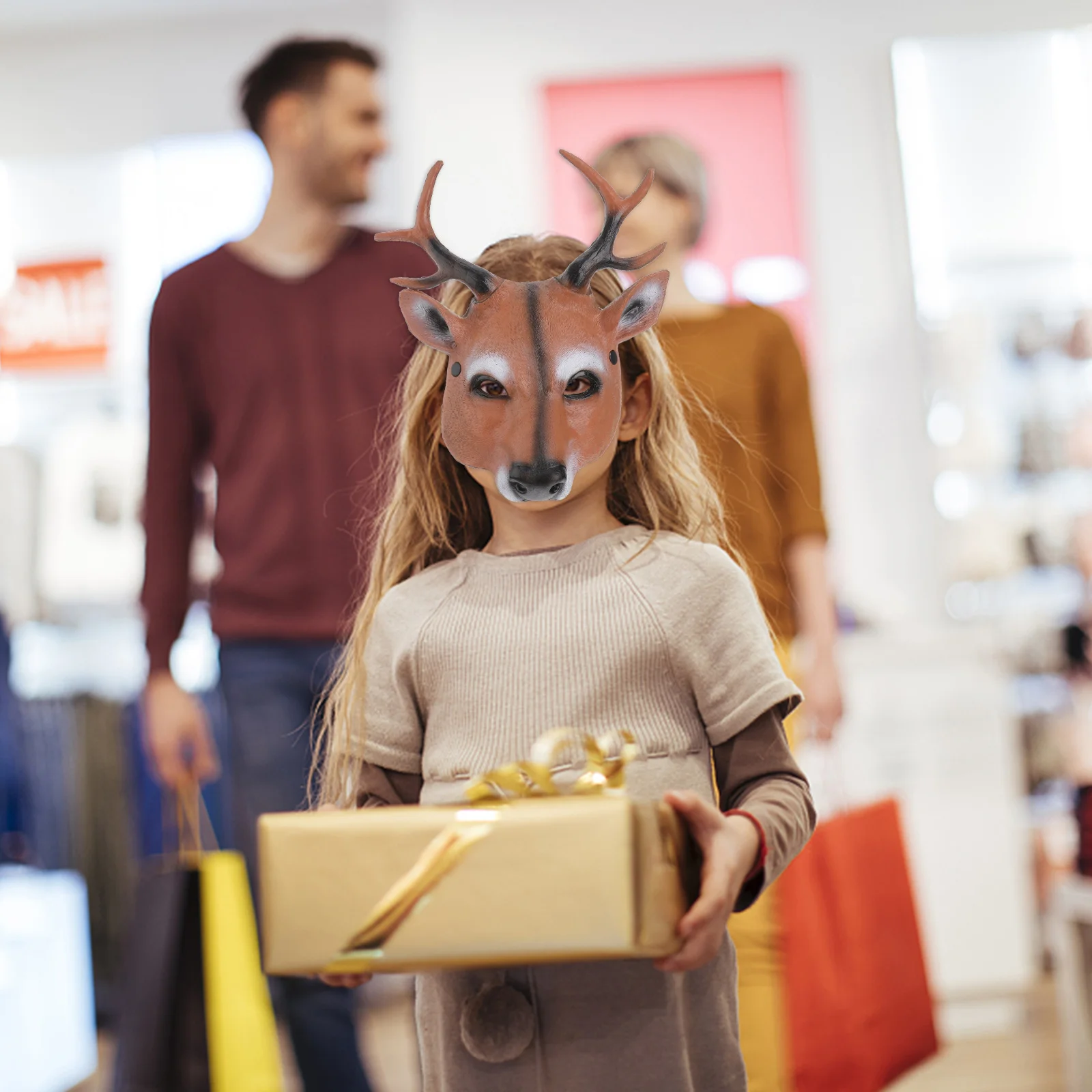 Masker Kostuum Prop Full Face Halloween Rendieren Maskerade Party Kerst Cosplay Kind