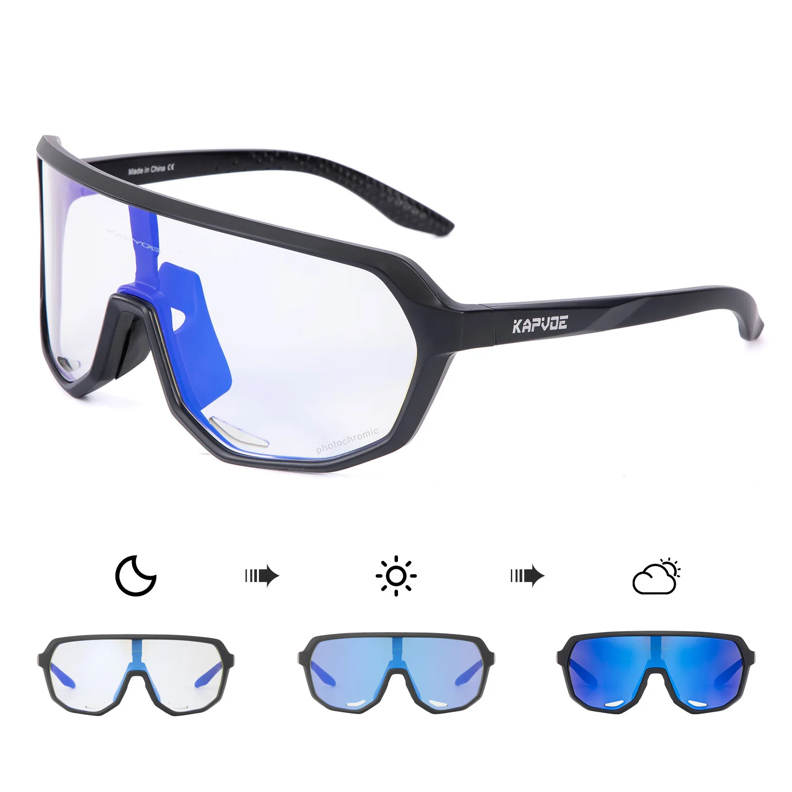 New cycling glasses with colorful color changing coating for men's and women's mountain bike outdoor windproof goggles