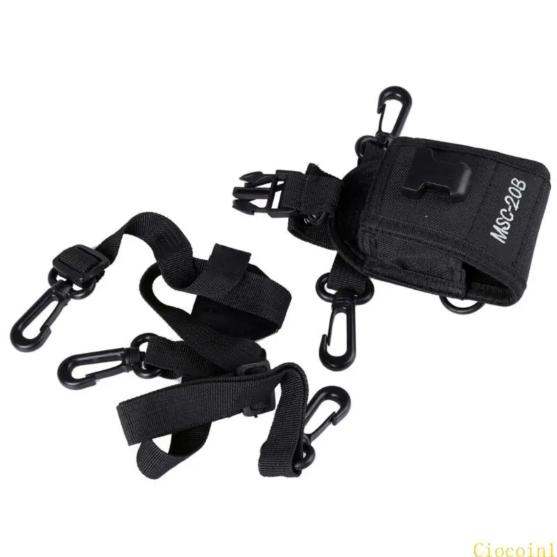 

Two Way Radio Holder Holsters Interphone Storage Pouch Portable Nylon Belt Bag with Shoulder Strap Nylon Belt Case Bag