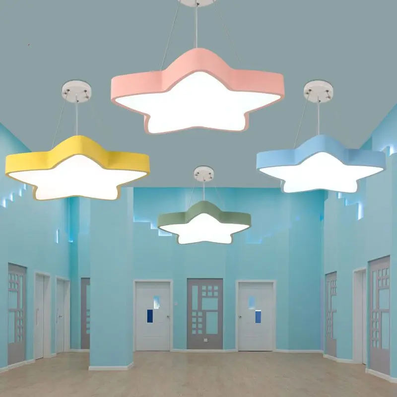 Creative pentagram lighting fixtures Classroom pendant lights Amusement Park Cartoon Hanging Pendant Lights