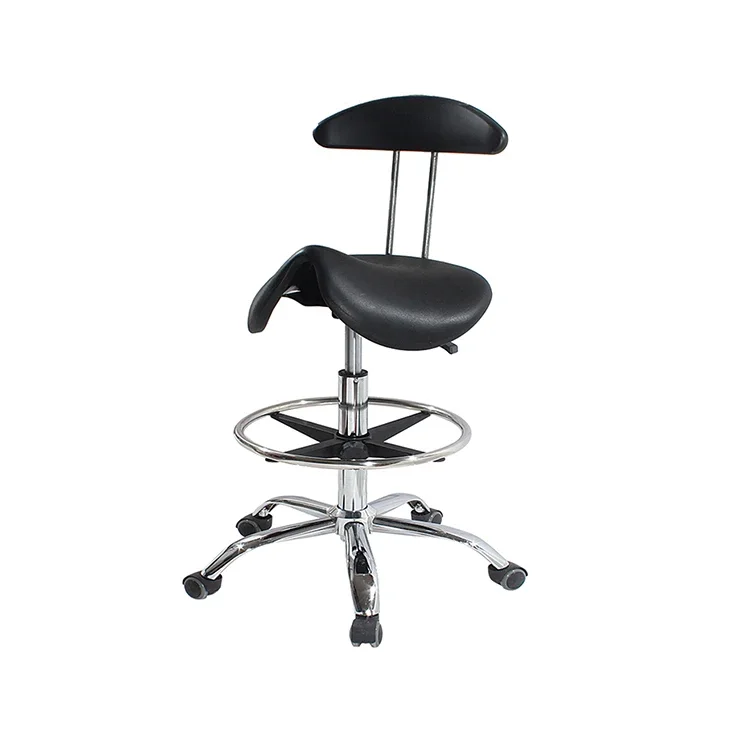 PU Foam Surface Adjustable Height Black Antistatic Chair ESD Laboratory Chair With Backrest