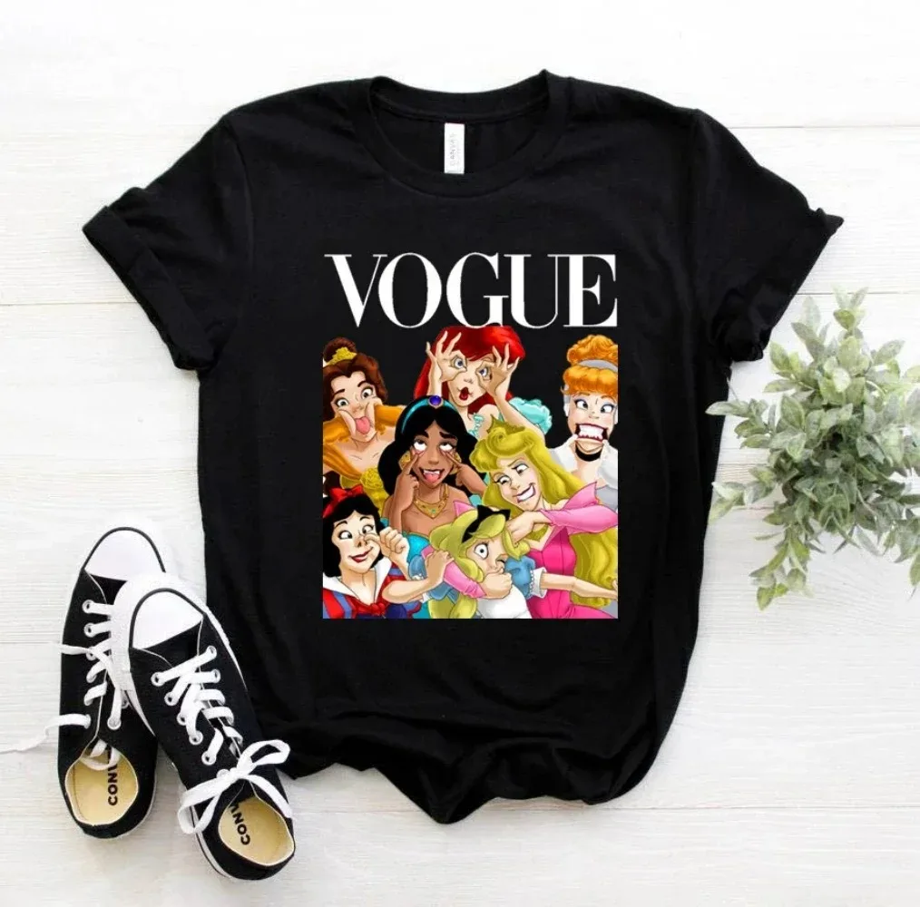 

Kawaii Cartoon Punk Princess Print T Shirt Women Harajuku 90s Cute T-shirt Funny Streetwear Graphic Tshirt Female Clothes