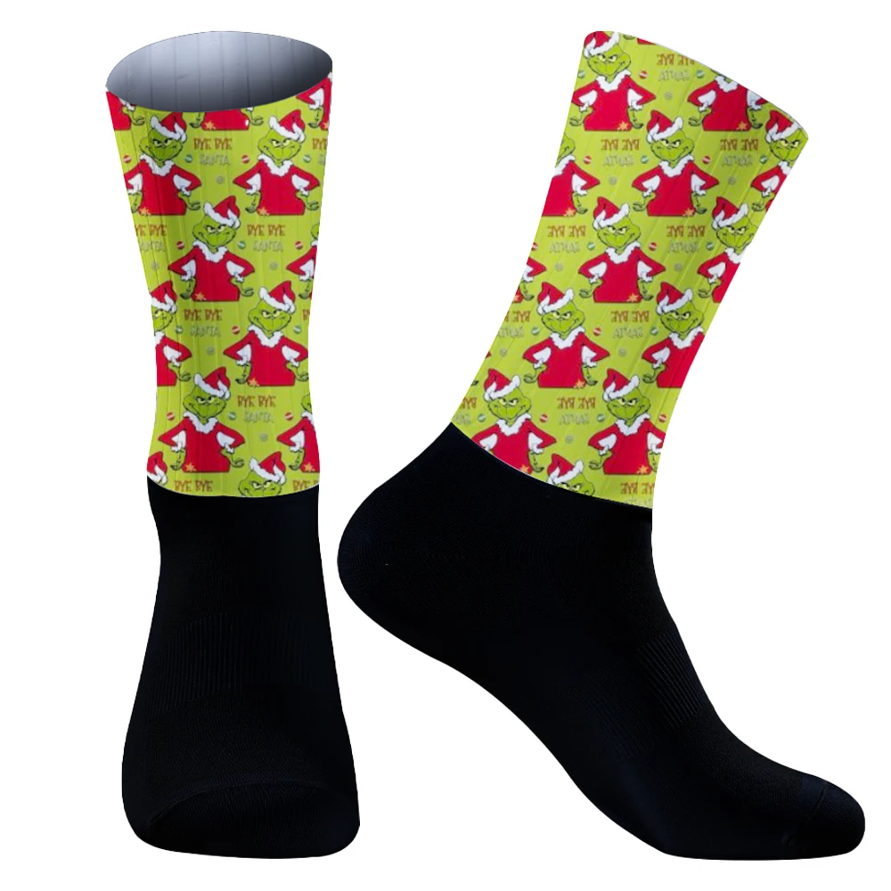 Chaussettes de sport imprimées grenouille pour hommes et femmes, chaussettes de vélo de montagne mignonnes, chaussettes de vélo de descente, chaussettes de sport de football pour cavalier