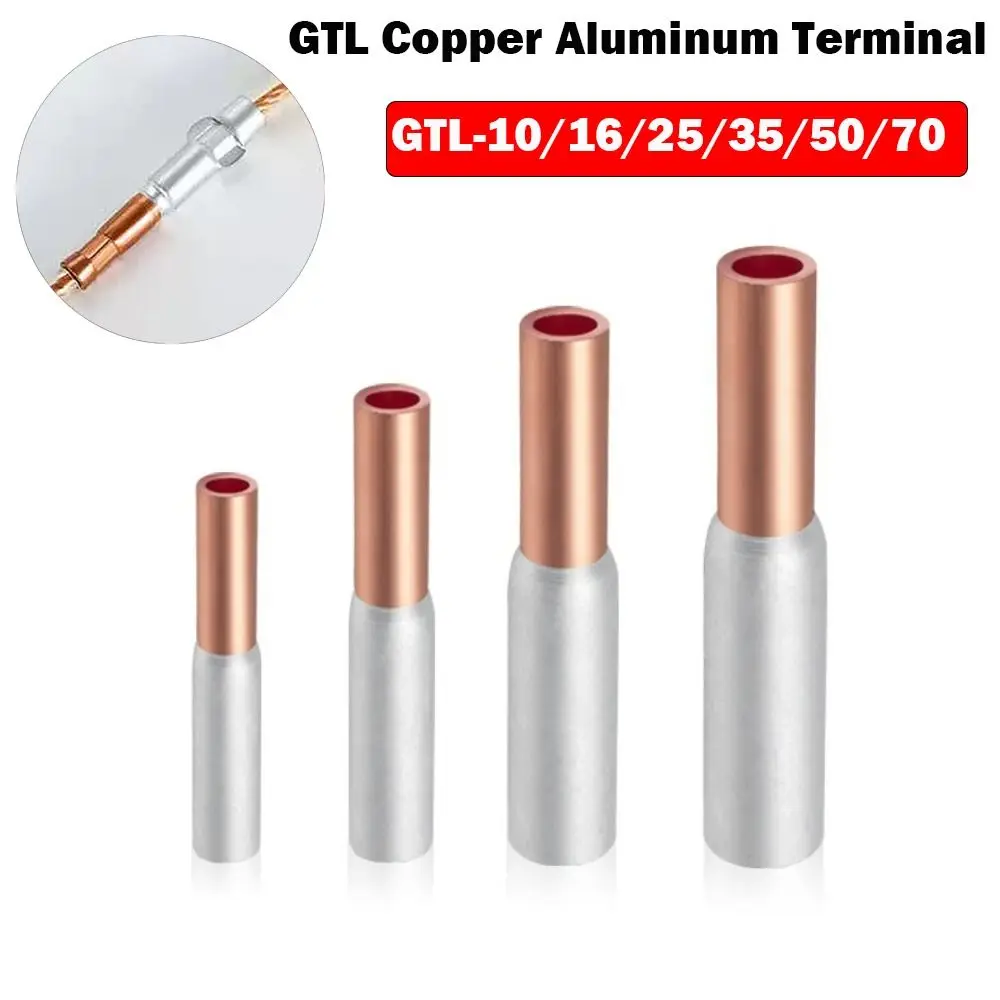 Copper Aluminum Terminal Non-Insulated Compression Cable Wire Connector Tube Splice Wire Transition Joint Cable Crimp Terminal