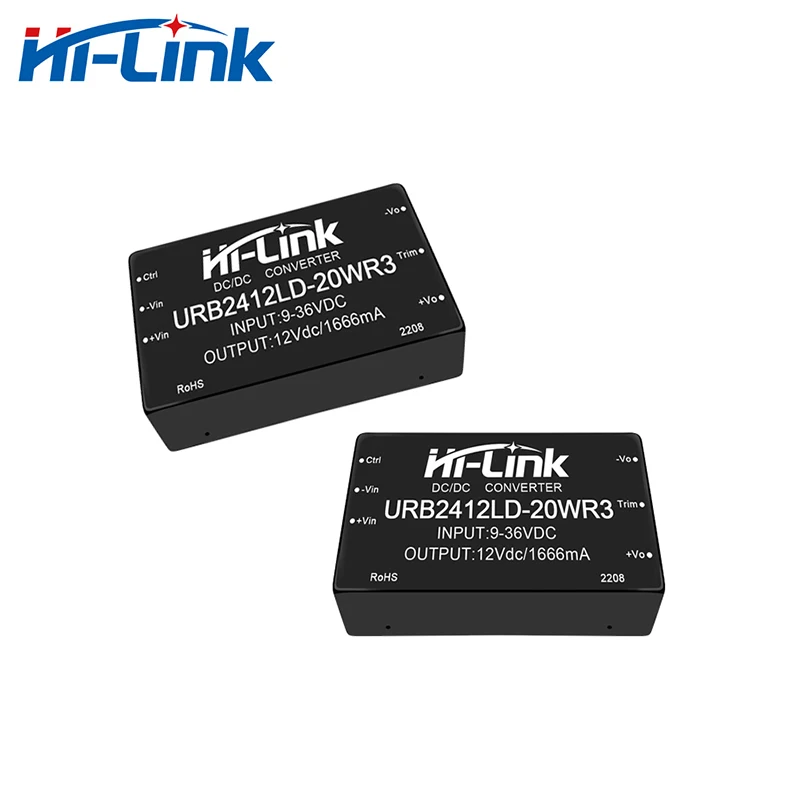 URB2412LD-20WR3 Hi-Link 2pcs New Free Shipping 20W 24V to 12V 1666mA DC DC Converter Isolated Power Supply Intelligent Module