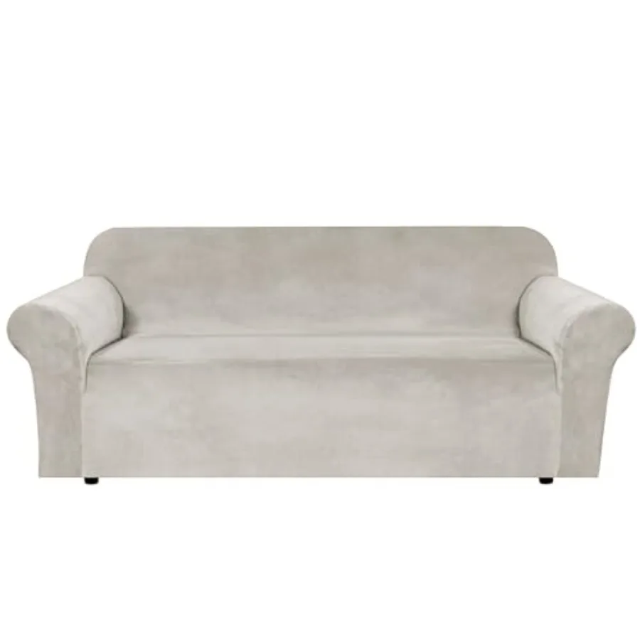 

1 Peice Stretch Vevet Covers for 3 Cushion Couch Covers Sipcovers Furniture Protector Soft, Crafted from Thick Comfy Rich Veour