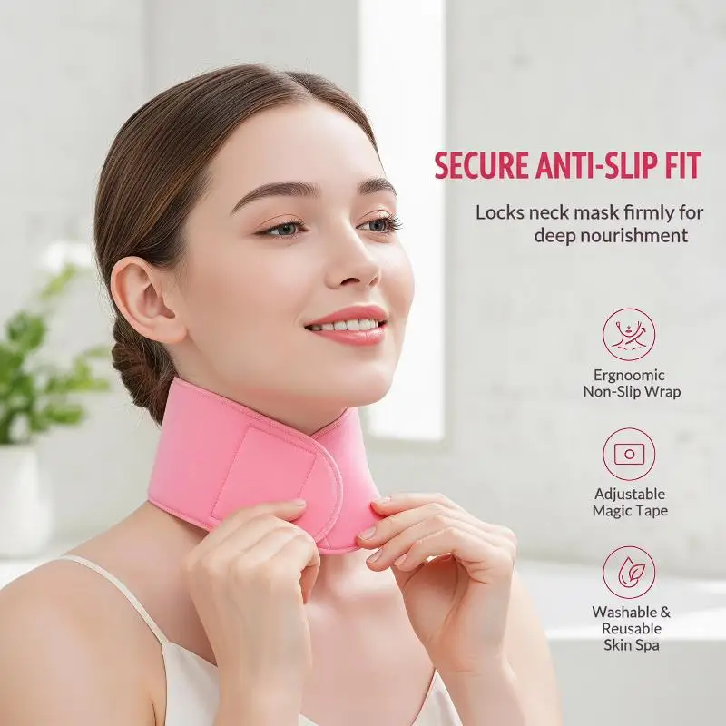 1Pcs Beauty Skin Neck Care Womens Neck Mask Silicone Gel Anti Aging Patch For Neck Mask SPA Neck Wrap Mask Moisturizing Belt