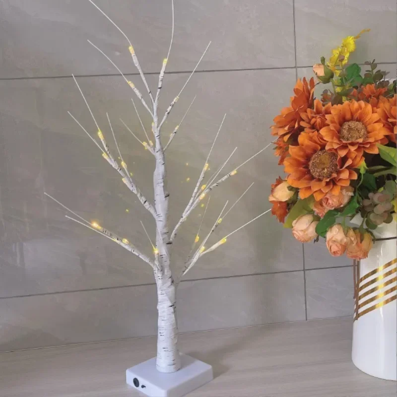 24 LED Twinkling Tree Fairy Light Birch Tree Branches 3*Battery No.5 &USB Powered Lamp for Party Bedroom Chirstmas Decoration