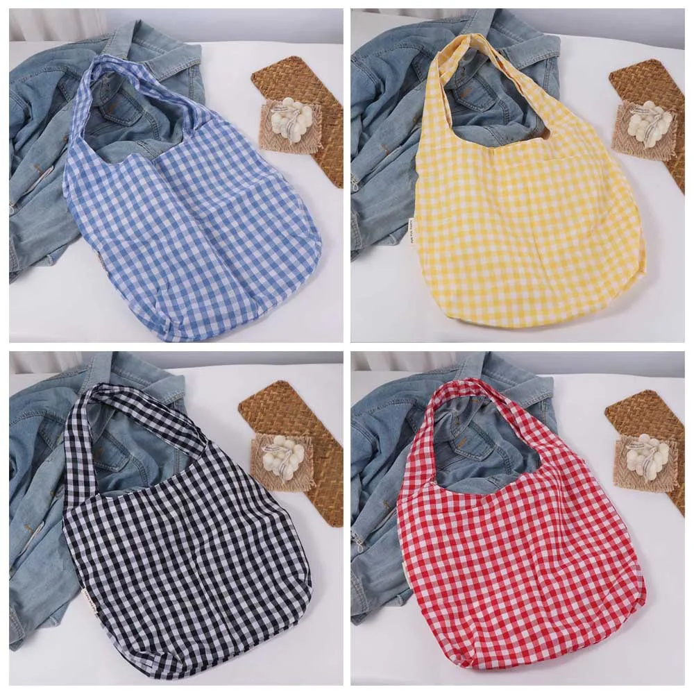 

Милые винтажные клетчатые сумки подмышки, большая вместительная студенческая сумка на одно плечо, легкая женская сумка для поездок на работу, сумка для девочек