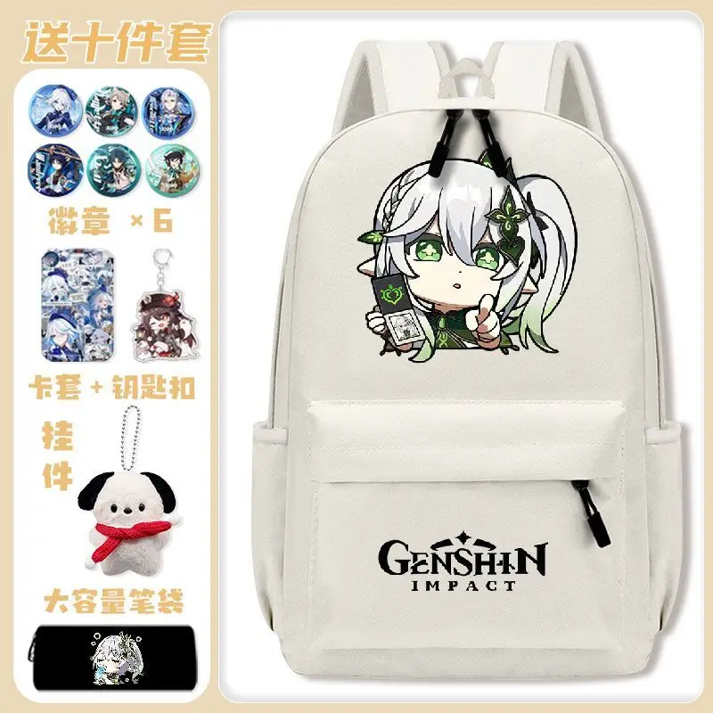 Genshin Impact Backpack For Boys And Girls, Elementary School Students, Hu Tao Merchandise, Middle School, Grades Three To Six,
