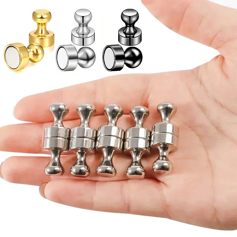 2/6/10pcs Super Strong Neodymium Magnetic Pushpins Sucker Thumbtack Durable Steel Magnet Push Pin for Refrigerator Whiteboard