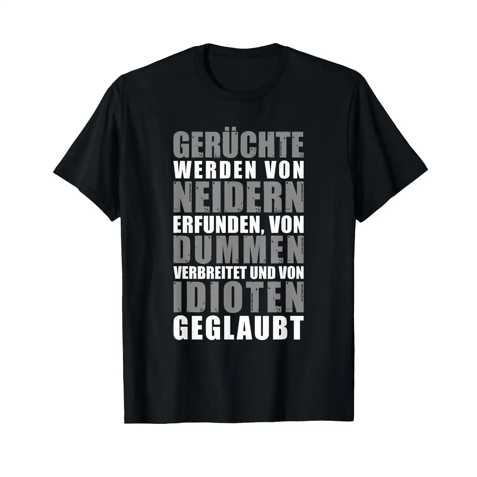 Rumors are believed by idiots saying women's men's T shirt vintage Washed designer clothes Unisex Stretched Soft homme Slightly
