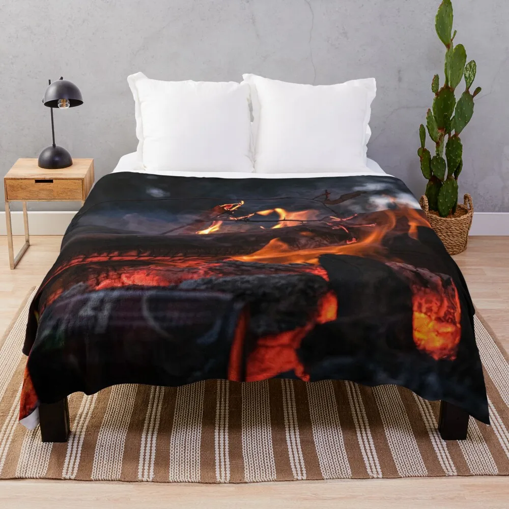 

Twilight Campfire Throw Blanket Polar halloween Luxury St Bed Blankets